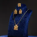 طقم الأشرفي المربع مع اللؤلؤ البحريني