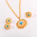 طقم زهرة الفيروز