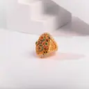 خاتم زهور الزمرد والياقوت