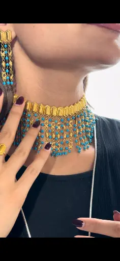  طقم حبات الفيروز 